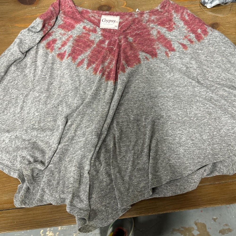 Gypsy 05 Gray and Red Blouse